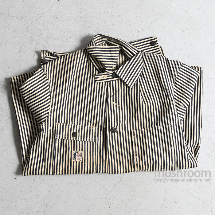 BLUE DEVIL EXPRESS STRIPE COVERALL WITH CHINSTRAP(DEADSTOCK BLUE DEVIL EXPRESS STRIPE COVERALL WITH CHINSTRAP(DEADSTOCK