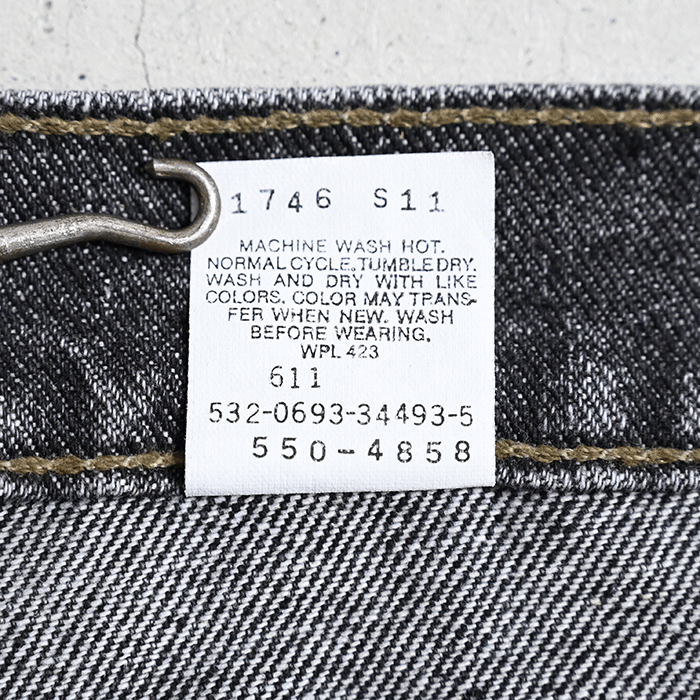 LEVI'S 550 BLACK JEANS（W32L30/DEADSTOCK） - 古着屋