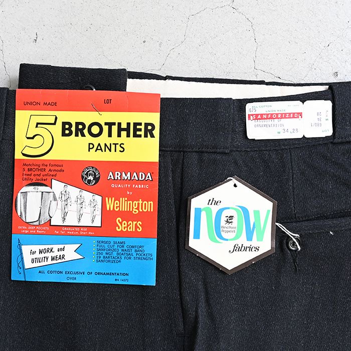 5 BROTHER WHIPCORD WORK TROUSER（DEADSTOCK/W34L28） - 古着屋