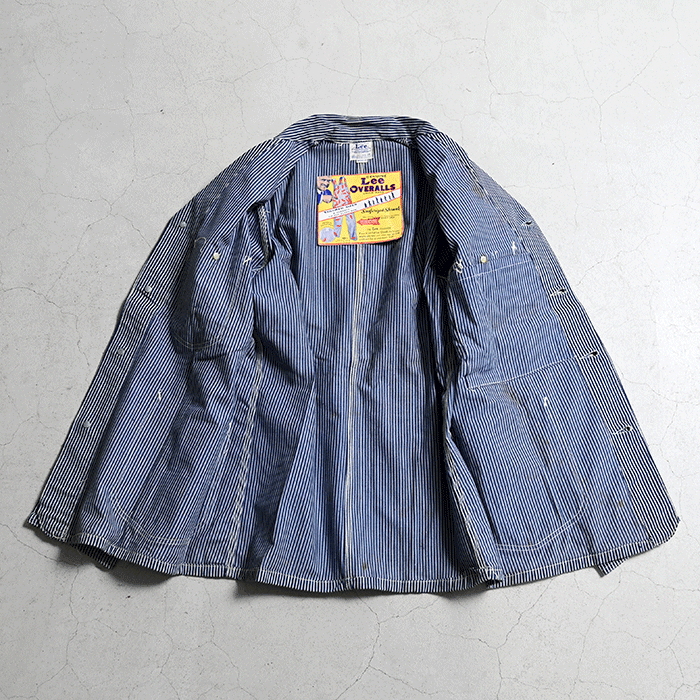 Lee 98-J HICKORY STRIPE COVERALL(DEADSTOCK/38) - 古着屋 Lee 98-J HICKORY STRIPE COVERALL(DEADSTOCK/38) - 古着屋