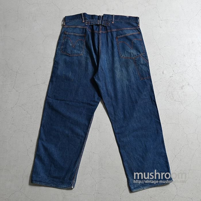 MONTGOMERY WARD DENIM PAINTER PANTS WITH BUCKLEBACK - 古着屋