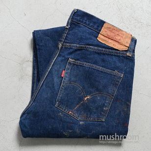 LEVI'S 501 66SS JEANS WITH PAINTEARLY TYPE/W34L31