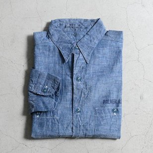 U.S.NAVY CHAMBRAY SHIRT WITH STENCILSZ16/1 WASHED/MINT