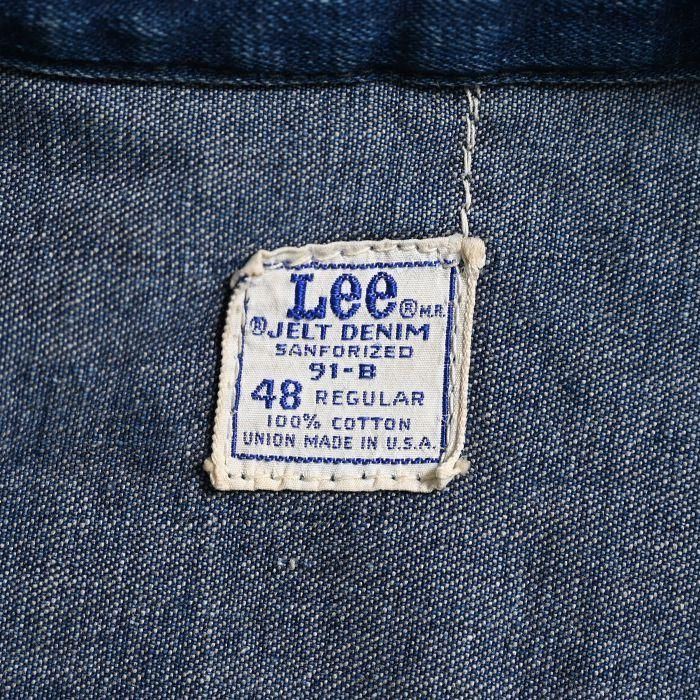 91-B Lee 60s オリジナル　ビンテージ　サイズ48 LEE 91-B DENIM WORK JACKET（48-REG/GOOD CONDITION） - 古着屋