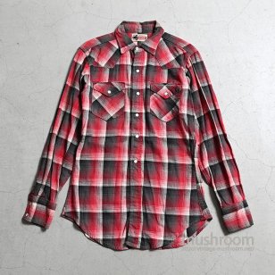 PENNEY'S FOREMOST PLAID COTTON WESTERN SHIRT（GOOD CONDITION）