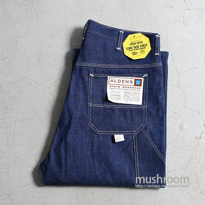 ALDENS DENIM PAINTER PANTS（W36L32/DEADSTOCK） - 古着屋 ｜ mushroom(マッシュルーム)  ヴィンテージクロージングストア