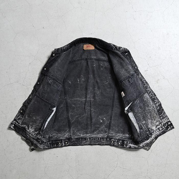 LEVI'S 70507-0253 ACID WASH BLACK DENIM JACKET(LARGE LEVI'S 70507-0253 ACID WASH BLACK DENIM JACKET(LARGE