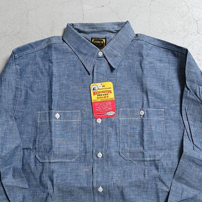 WASHINGTON DEE CEE CHAMBRAY WORK SHIRT（DEADSTOCK/①