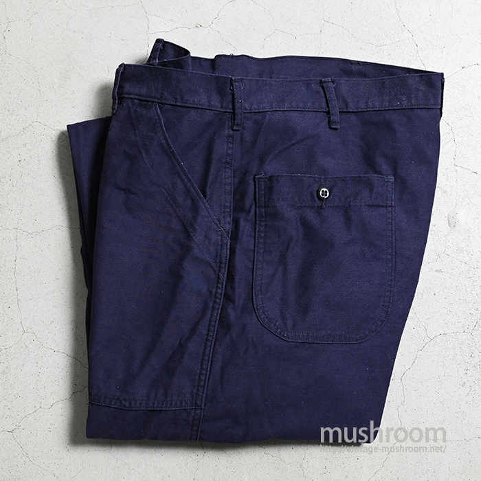 ダークブルー軍物ヴィンテージ U.S.NAVY UTILITY DARK BLUE COTTON TROUSER(W36 REG) - 古着
