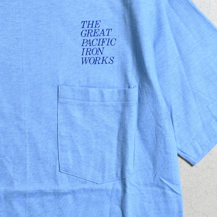 THE GREAT PACIFIC IRON WORKS T-SHIRT WITH POCKET（DEADSTOCK/SMALL） - 古着屋 ｜  mushroom(マッシュルーム)　ヴィンテージクロージングストア