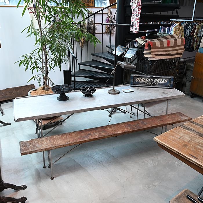 WW2 U.S.NAVY FOLDING ALUMINUM TABLE&BENCH - 古着屋 ｜ mushroom