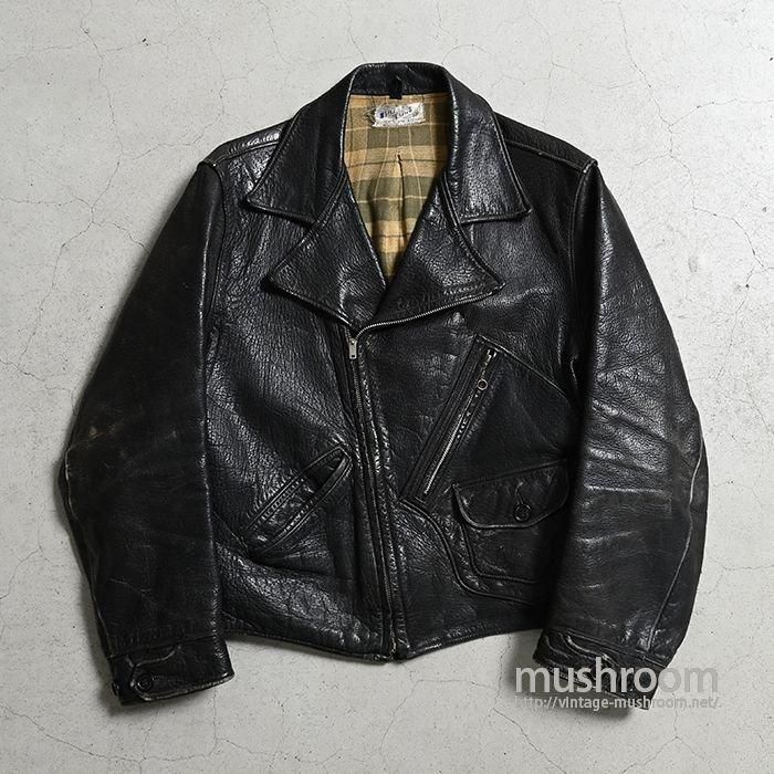 SPORT TOGS AVIATOR STYLE LEATHER SPORTS JACKET mushroom