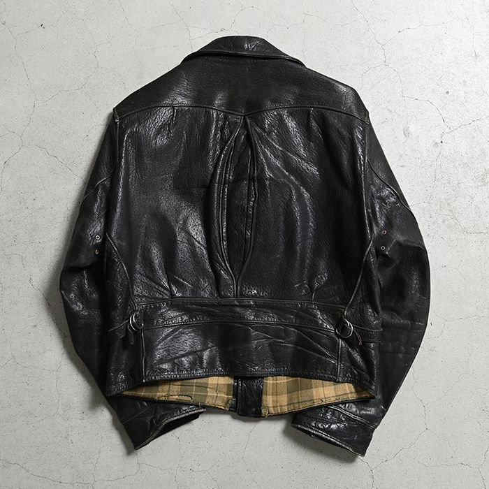 SPORT TOGS AVIATOR STYLE LEATHER SPORTS JACKET - 古着屋 