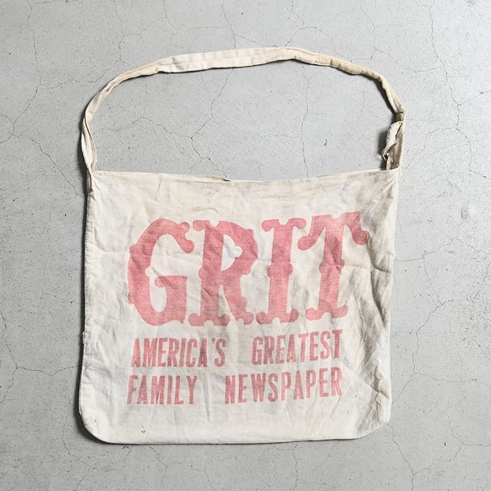 60s newspaper bag grit - ショルダーバッグ