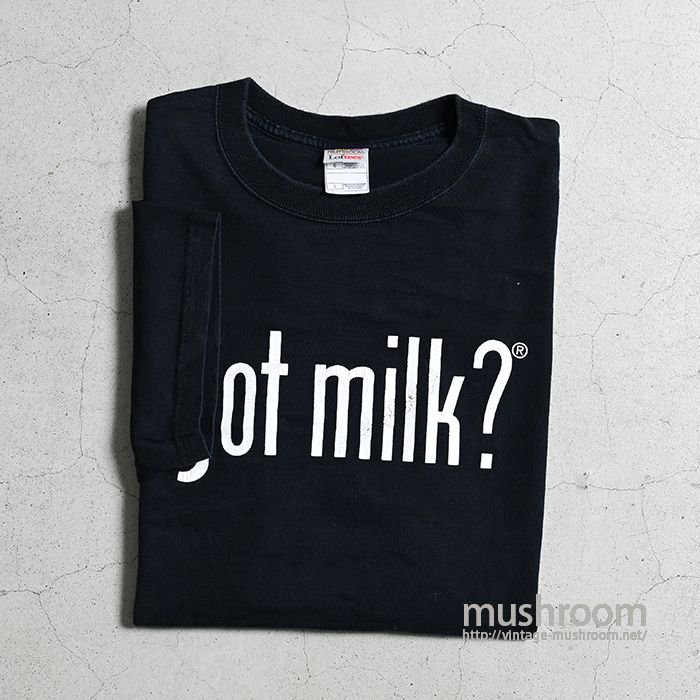 OLD got milk T SHIRT GOOD CONDITION LARGE mushroom