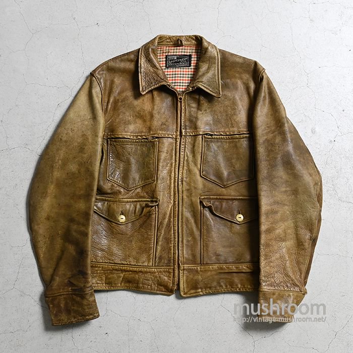 MONTGOMERY WARD LEATHER SPORTS JACKET（MADE BY MID WESTERN 
