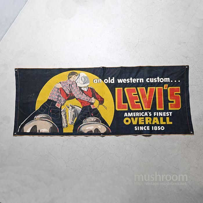 LEVI'S ADVERTISING DENIM BANNER - 古着屋 ｜ mushroom ...