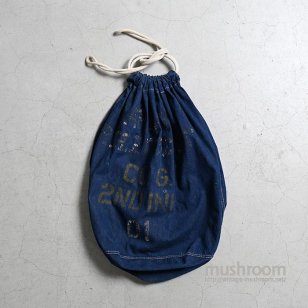 U.S.MILITARY DUNGAREE DENIM LAUNDRY BAG WITH STENCIL