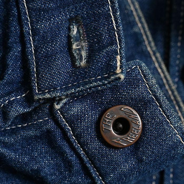 FREELAND DENIM COVERALL(DARK COLOR&GOOD CONDITION) - 古着 FREELAND DENIM COVERALL(DARK COLOR&GOOD CONDITION) - 古着