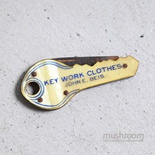 KEY WORK CLOTHES ADVERTISING POCKET KNIFEGOOD CONDITION
