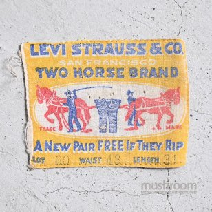 LEVI'S TWO HORSE BRAND PATCH（GOOD CONDITION）