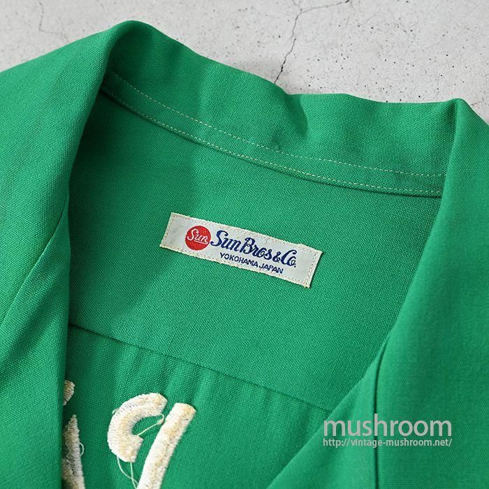 SUN BROS & CO EMBROIDERY BOWLING SHIRT - 古着屋 ｜ mushroom