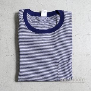 TOWNCRAFT BORDER STRIPE T-SHIRT WITH POCKETGOOD CONDITION/LARGE