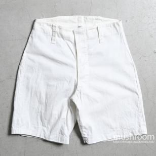 HARRODS WHITE COTTON SHORTS1948/GOOD CONDITION/W32