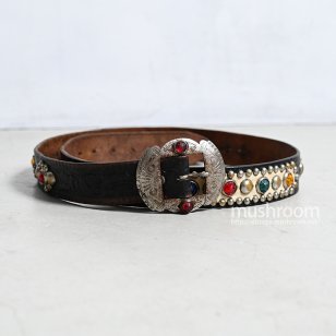 OLD STUDDED JEWEL  LEATHER BELTGOOD CONDITION
