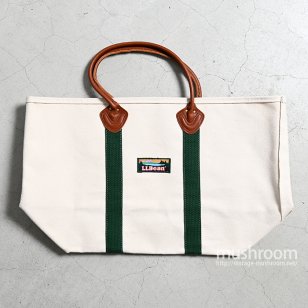 L.L.BEAN CANVAS TOTE BAG WITH LEATHER HANDLEDEADSTOCK