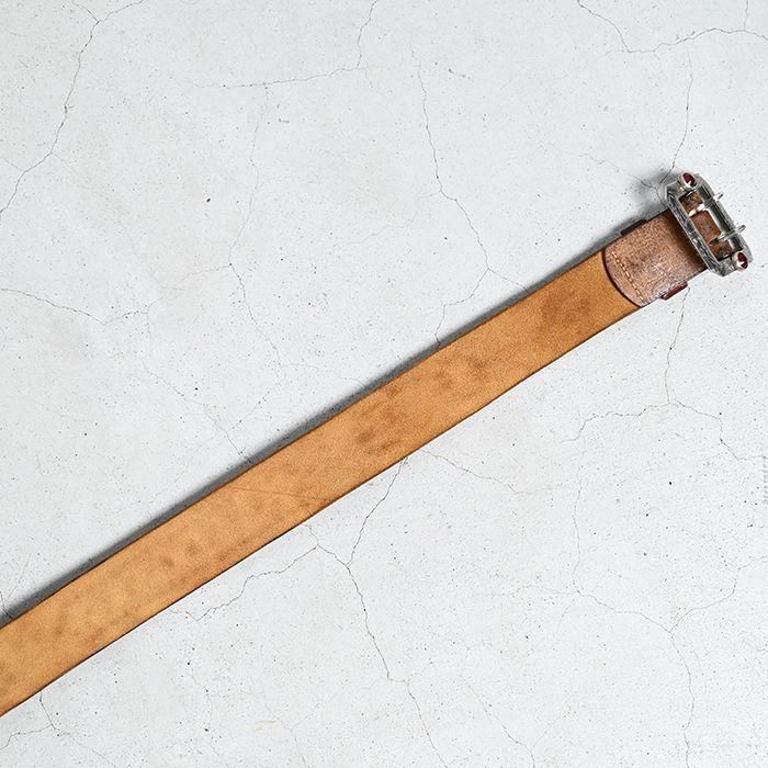 OLD STUDDED JEWEL LEATHER BELT（GOOD CONDITION） - 古着屋