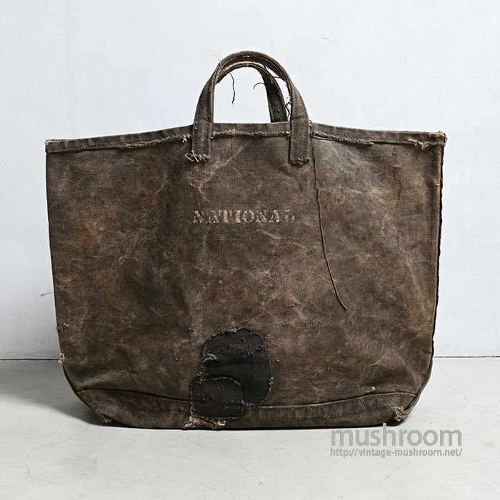 OLD CANVAS COAL BAG WITH STENCIL - 古着屋 ｜ mushroom