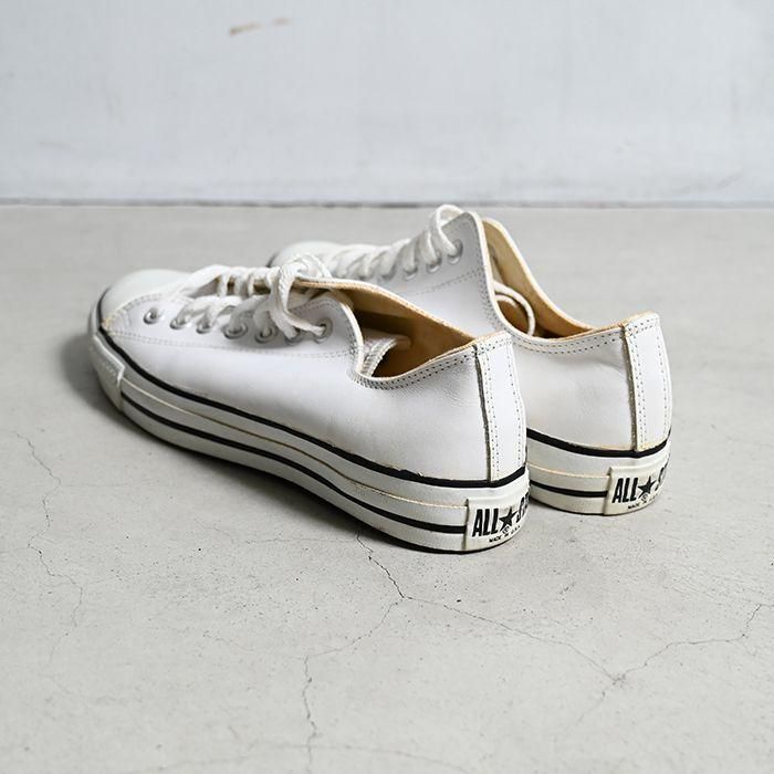 CONVERSE ALL STAR WHITE LEATHER WITH BOX（DEADSTOCK/US 8 1/2
