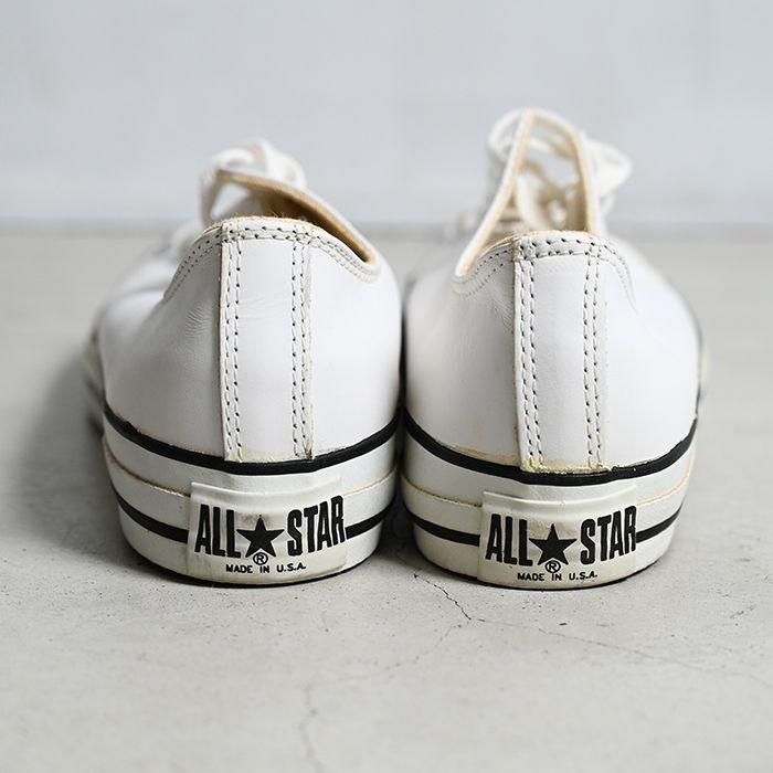CONVERSE ALL STAR WHITE LEATHER WITH BOX（DEADSTOCK/US 8 1/2