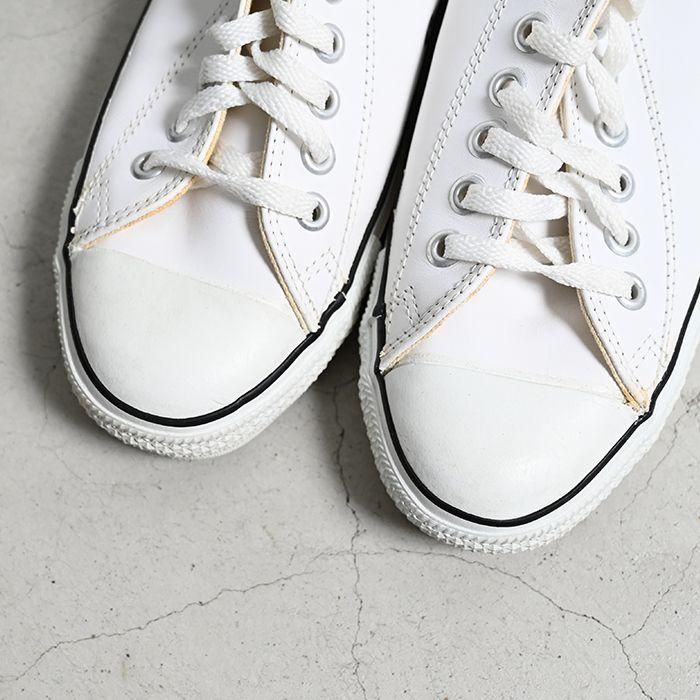 CONVERSE ALL STAR WHITE LEATHER WITH BOX（DEADSTOCK/US 8 1/2