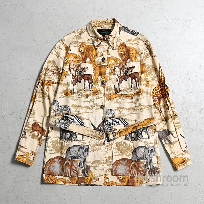 ABERCROMBIE & FITCH PRINT SAFARI JACKET（NON-WASHED/14） - 古着屋 ｜  mushroom(マッシュルーム)　ヴィンテージクロージングストア