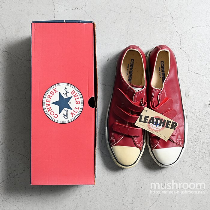 CONVERSE ALL STAR ”BELCRO” RED LEATHER WITH BOX（DEADSTOCK/US 9 