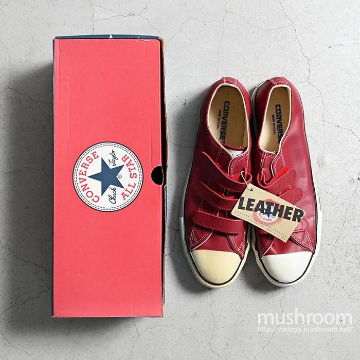 CONVERSE ALL STAR ”BELCRO” RED LEATHER WITH BOX（DEADSTOCK/US 9 