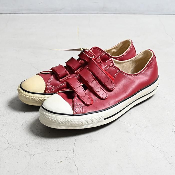 CONVERSE ALL STAR ”BELCRO” RED LEATHER WITH BOX（DEADSTOCK