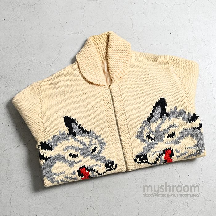 OLD ”WOLF PATTERN” COWICHAN JACKET（BIG SIZE/MINT） - 古着屋