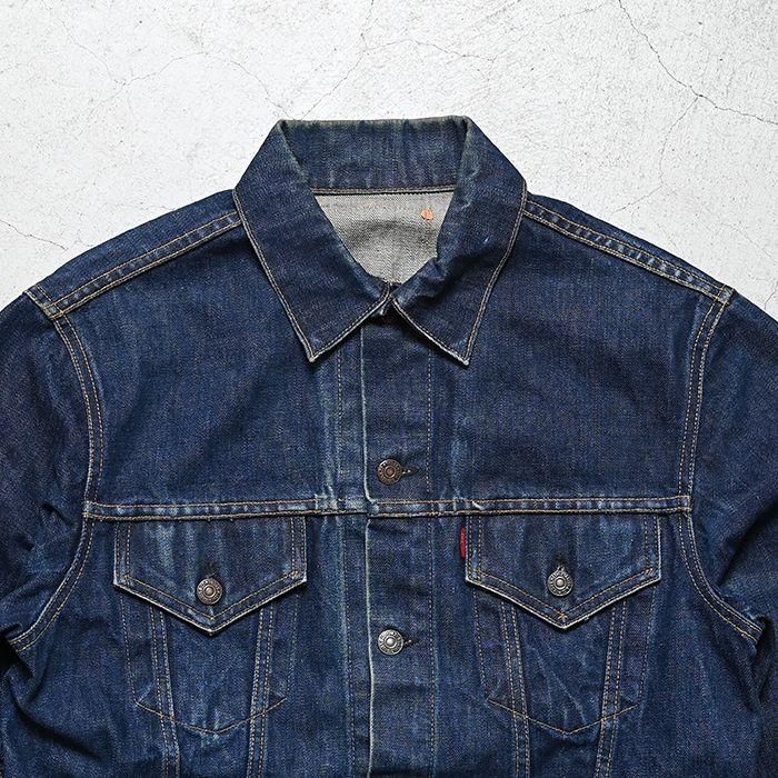LEVI'S 558 BIGE DENIM JACKET(DARK COLOR) - 古着屋 LEVI'S 558 BIGE DENIM JACKET(DARK COLOR) - 古着屋