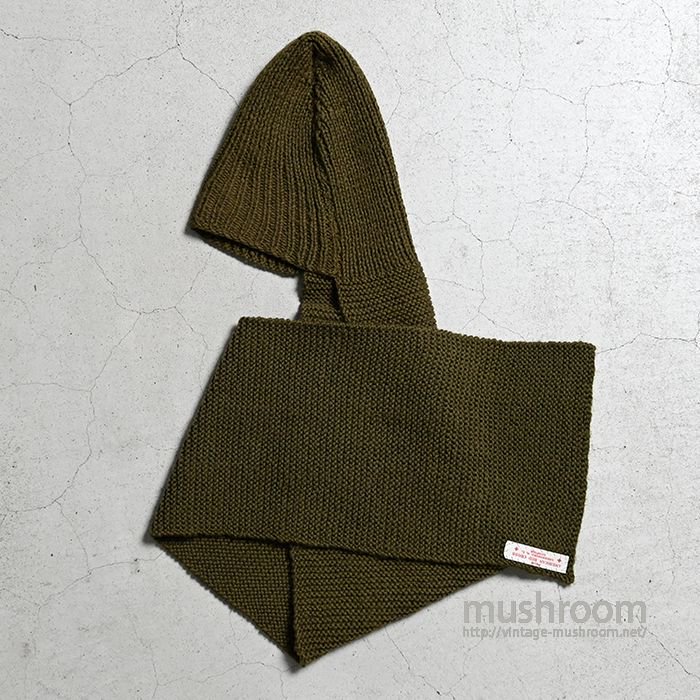 WW2 AMERICAN RED CROSS KNIT MUFFLER WITH HOODY（DEADSTOCK） - 古着