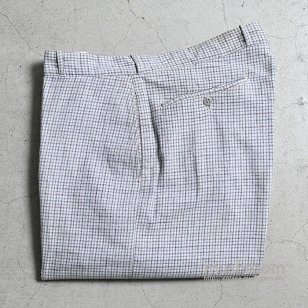 OLD PLAID COTTON WORK TROUSERS1950'S/GOOD CONDITION