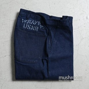 WW2 U.S.NAVY(USNR) DUNGAREE DENIM TROUSERS WITH STENCIL（DEADSTOCK）