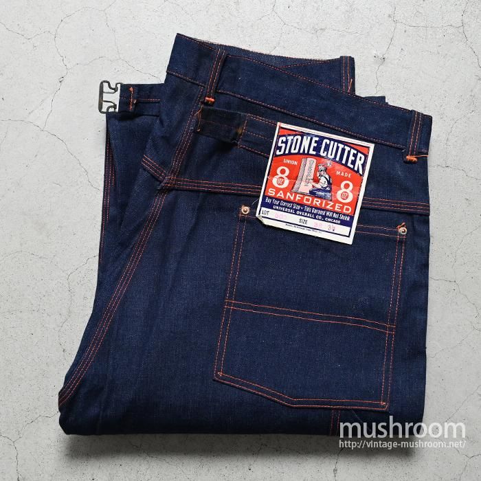 STONE CUTTER "Lot500" DENIM PAINTER PANTS WITH BUCKLEBACK（DEADSTOCK/W38L33）  - 古着屋 ｜ mushroom(マッシュルーム)　ヴィンテージクロージングストア