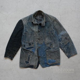PAY DAY DENIM COVERALL WITH CHINSTRAP1920'S/AMAZING REPAIR