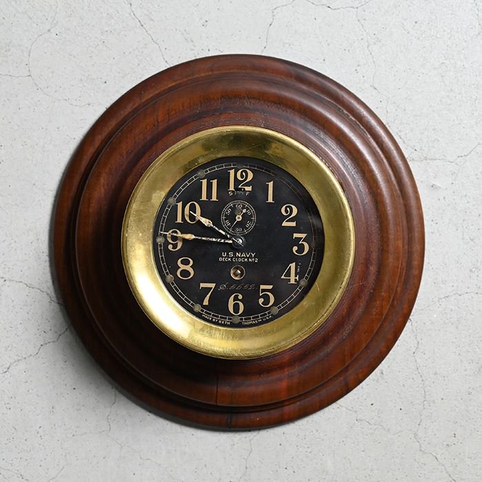 WW2 U.S.N SHIP DECK CLOCK NO.2（BY SETH THOMAS） - 古着屋 ｜ mushroom(マッシュルーム)  ヴィンテージクロージングストア