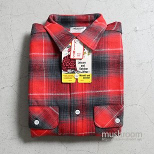 Allied L/S PLAID FLANNEL SHIRTDEADSTOCK/15 1/2