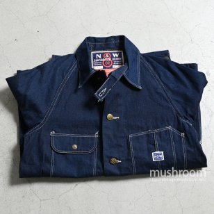 N&W DENIM COVERALL WITH CHINSTRAP1930'S/SZ 38/DEADSTOCK