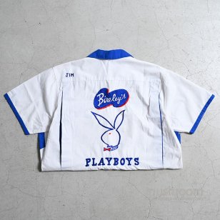 A-ONE STORE S/S BOWLING SHIRT WITH PLAYBOY EMBROIDERY（MADE IN RYUKYU）